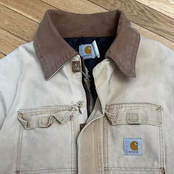 Vintage Carhartt Jacket Washed beige White - Picture 2 of 5